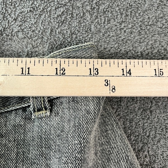 Vintage Vivaldi Pencil Skirt Women 10 Gray Denim‎ Midi Back Slit Pockets Y2K 90s - Picture 8 of 8